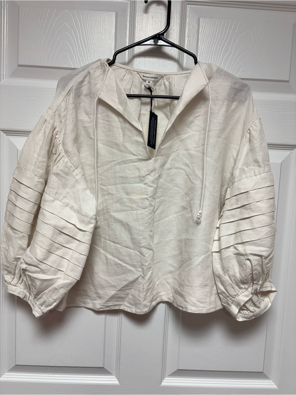 NWT Banana Republic Linen Peasant Blouse